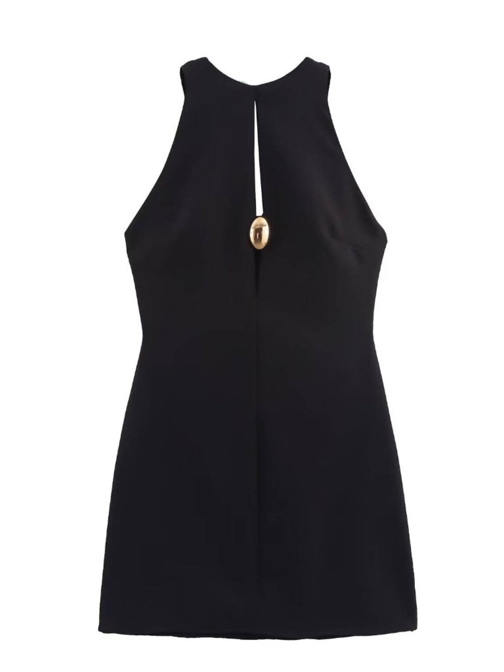 Zara  GOLD APPLIQUÉ MINI DRESS - Size Medium